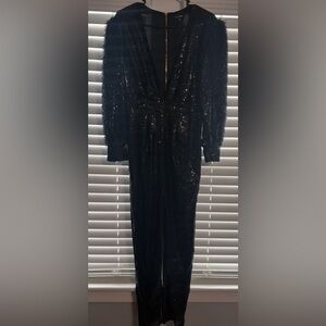 Black Sequin Jumpsuit